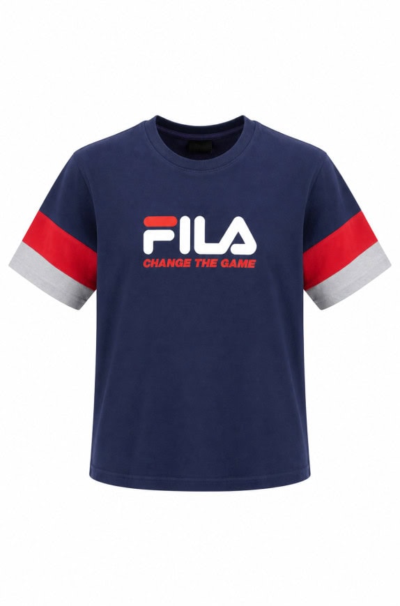 FILA GRAPHIC TEE SPORTSWEAR NAVY ΑΝΤΡΙΚΟ PRE OWNED L