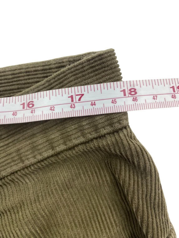 FILA Pantaloni in velluto a coste vintage con logo kaki da uomo XL