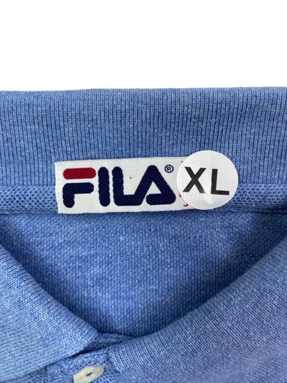 FILA POLO SHIRT VINTAGE ΜΕ ΛΟΓΟΤΥΠΟ ΜΠΛΕ ΑΝΔΡΙΚΟ XL