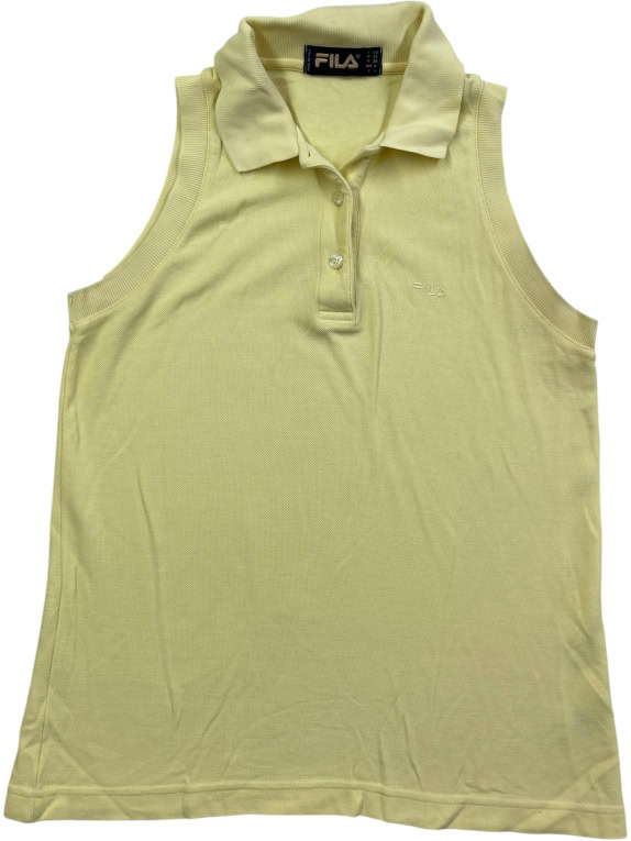 Fila Polo Sleeveless T-Shirt Classic Logo Κίτρινο ΓΥΝΑΙΚΕΙΟ M