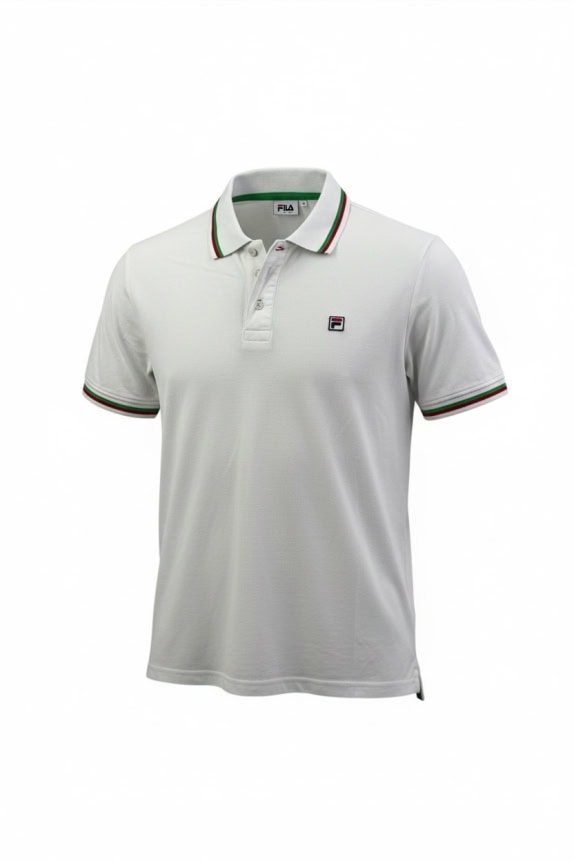 FILA Polo T-Shirt Logo Λευκό UNISEX XL