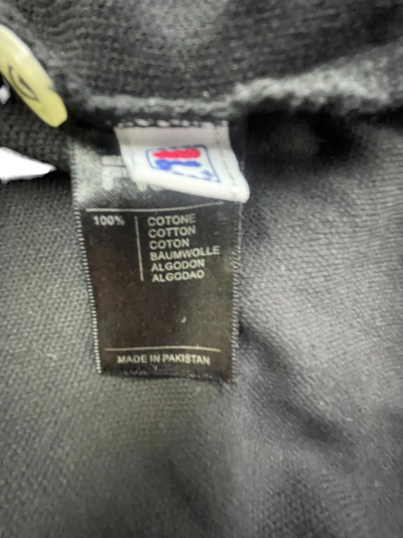 FILA Polo T-Shirt Logo Μαύρο UNISEX L
