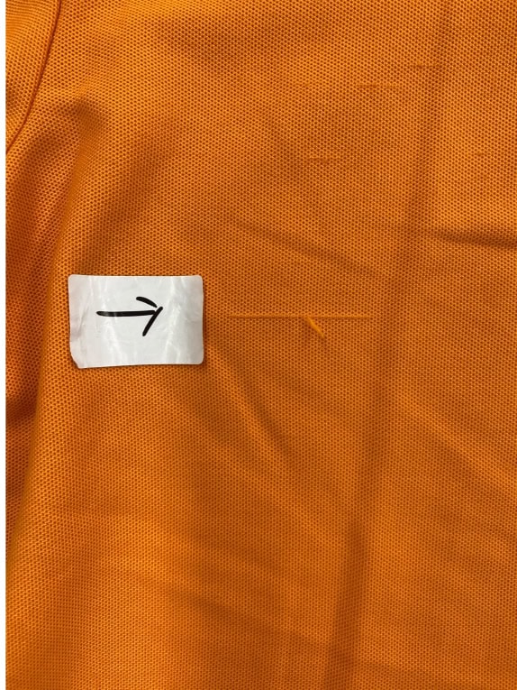 FILA Polo con logo vintage arancione da uomo S (48)
