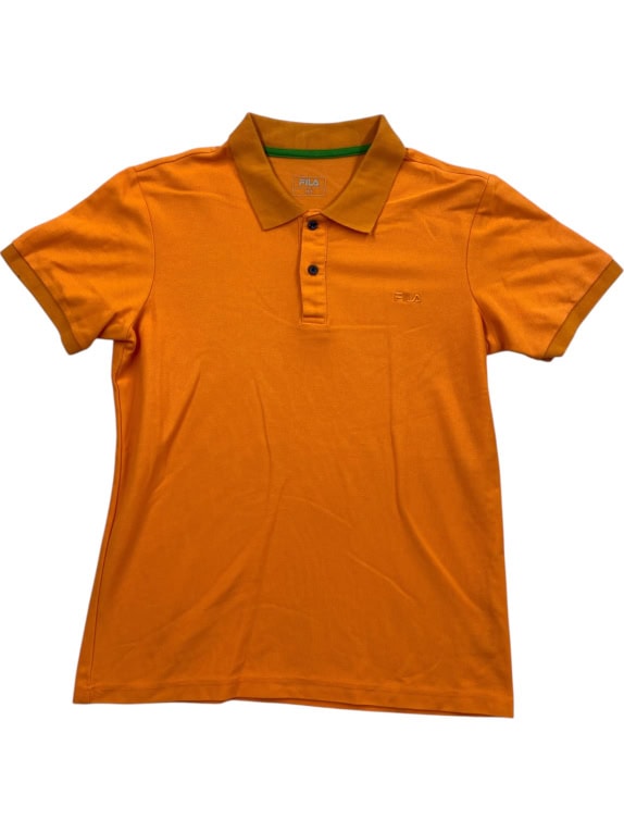 FILA Polo con logo vintage arancione da uomo S (48)