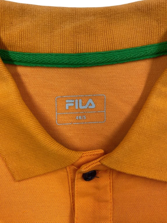 FILA Polo con logo vintage arancione da uomo S (48)