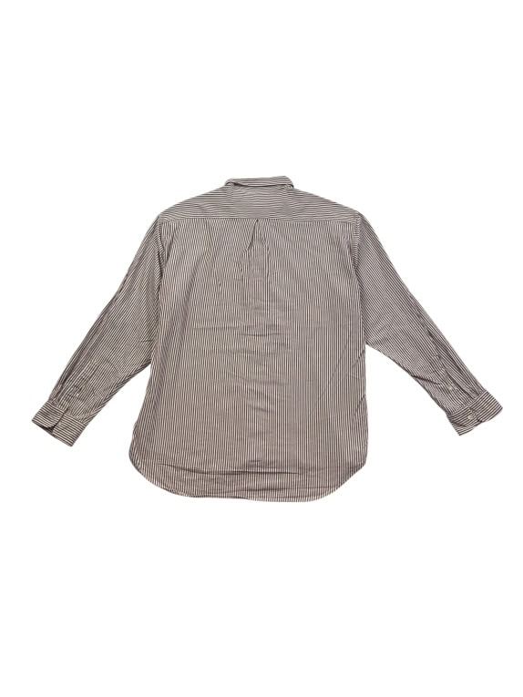 FILA Vintage Striped Shirt with Logo Brown-White Men's XXL