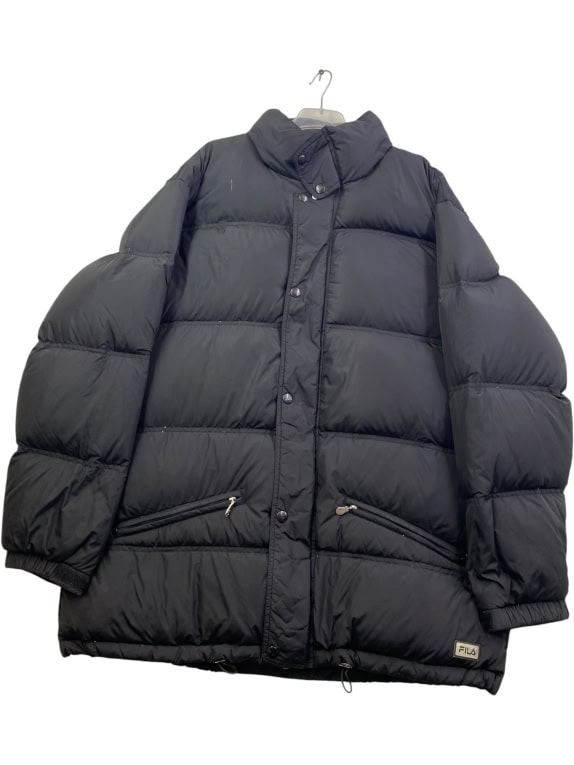 FILA PUFFER ΜΠΟΥΦΑΝ 90s LOGO ΜΑΥΡΟ UNISEX XL