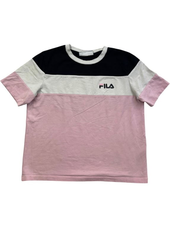 Fila T-shirt Colorblock Ροζ / Λευκό / Μαύρο
