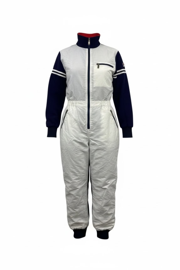 FILA UNISEX ΟΛΟΣΩΜΗ ΦΟΡΜΑ VINTAGE ΛΟΓΟΤΥΠΟ ΜΠΛΕ-ΑΣΠΡΟ M