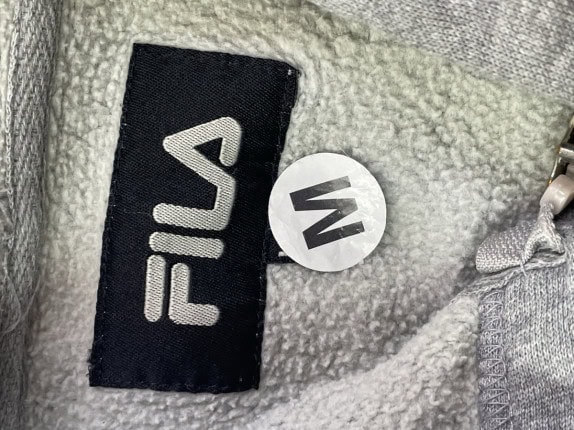 FILA FELPA ZIP CON CAPPUCCIO SPORTSWEAR GRIGIA UNISEX PRE OWNED M