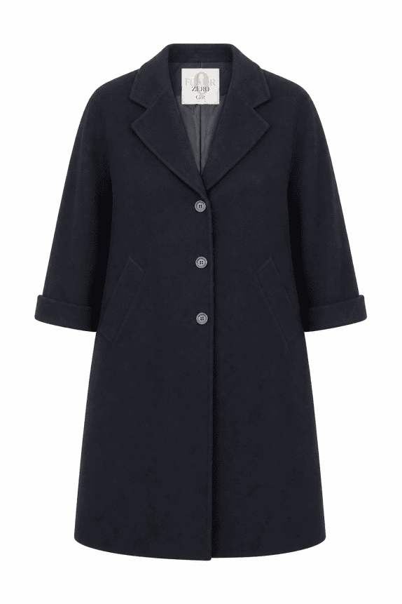 FORNARINA COAT CLASSIC BLACK WOMENS PRE OWNED L