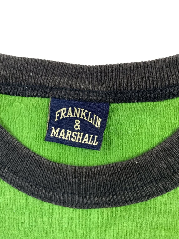 FRANKLIN & MARSHALL ΜΑΚΡΥΜΑΝΙΚΗ ΜΠΛΟΥΖΑ VINTAGE STYLE ΛΟΓΟΤΥΠΟ ΠΡΑΣΙΝΗ ΑΝΔΡΙΚΗ XL