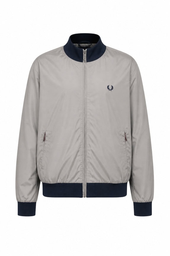 FRED PERRY ΜΠΟΜΠΕΡ ΤΖΑΚΕΤ MINIMAL STONE GREY ΑΝΤΡΙΚΟ PRE OWNED M