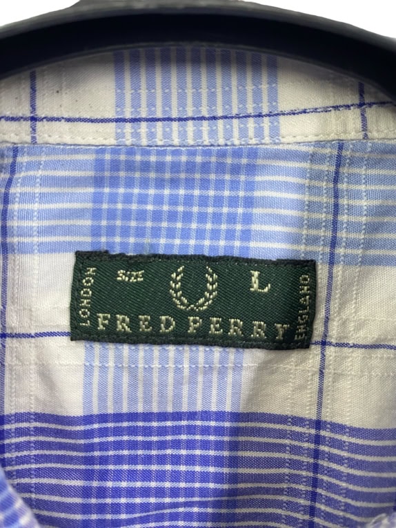 FRED PERRY ΠΟΥΚΑΜΙΣΟ-ΤΟΥΝΙΚ ΚΑΡΟ VINTAGE ΛΟΓΟΤΥΠΟ ΜΠΛΕ/ΛΕΥΚΟ ΓΥΝΑΙΚΕΙΟ L