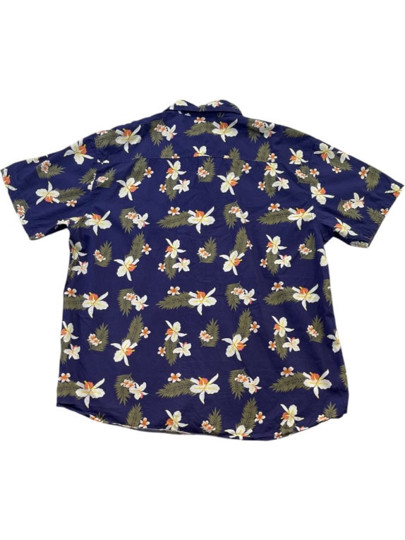 FREE PLANET SHIRT FLORAL NAVY MEN PRE OWNED L