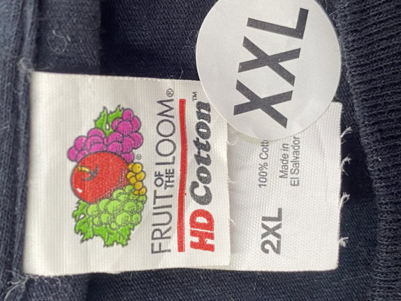 FRUIT OF THE LOOM ΜΠΛΟΥΖΑ ΜΕ ΜΑΚΡΥ ΜΑΝΙΚΙ GRAPHIC ΜΑΥΡΟ ΑΝΤΡΙΚΟ PRE OWNED XXL