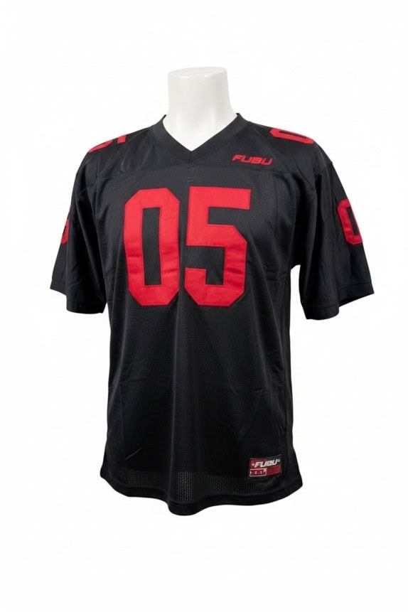 FUBU FOOTBALL JERSEY ATHLETIC STREETWEAR ΜΑΥΡΟ ΑΝΤΡΙΚΟ PRE OWNED XL