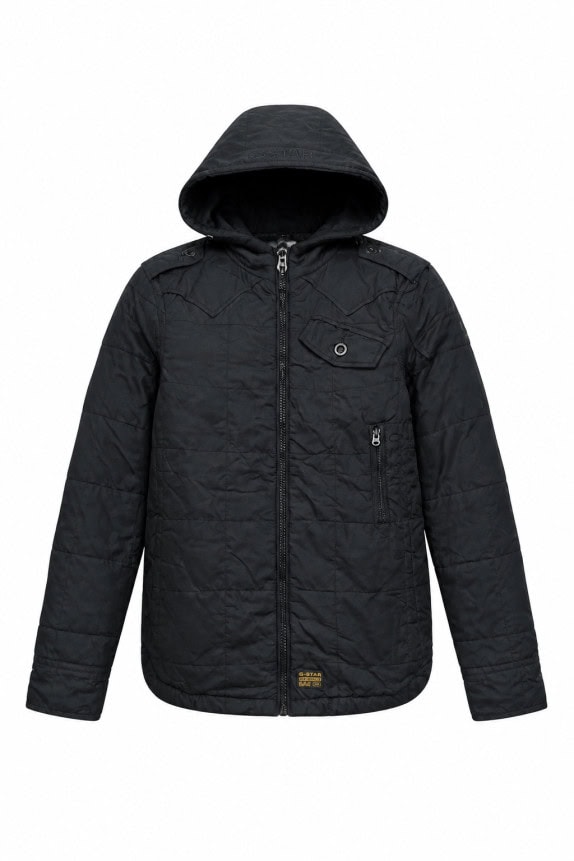 G STAR HOODED JACKET STREETWEAR ΜΑΥΡΟ ΑΝΤΡΙΚΟ PRE OWNED S