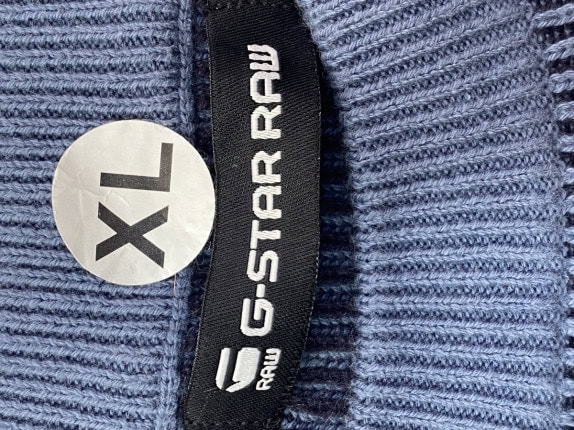 G STAR RAW CREWNECK MINIMAL BLU UOMO PRE OWNED XL