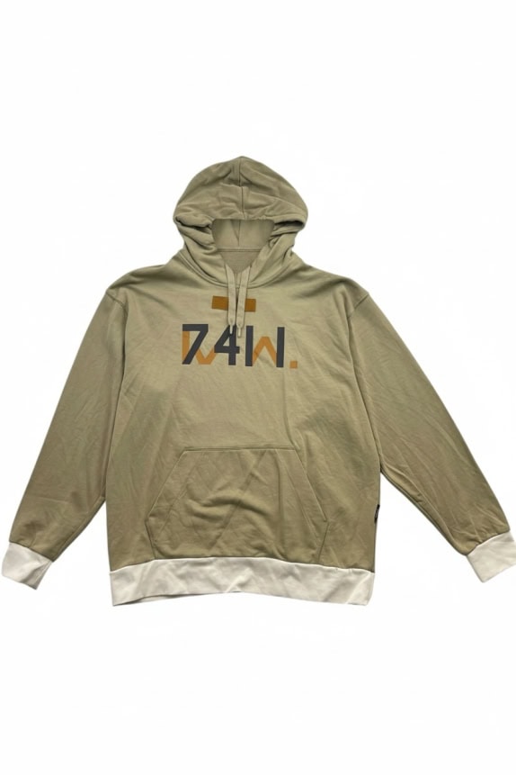 G-Star Raw Φούτερ με Κουκούλα Big Logo Μπεζ Unisex XXL