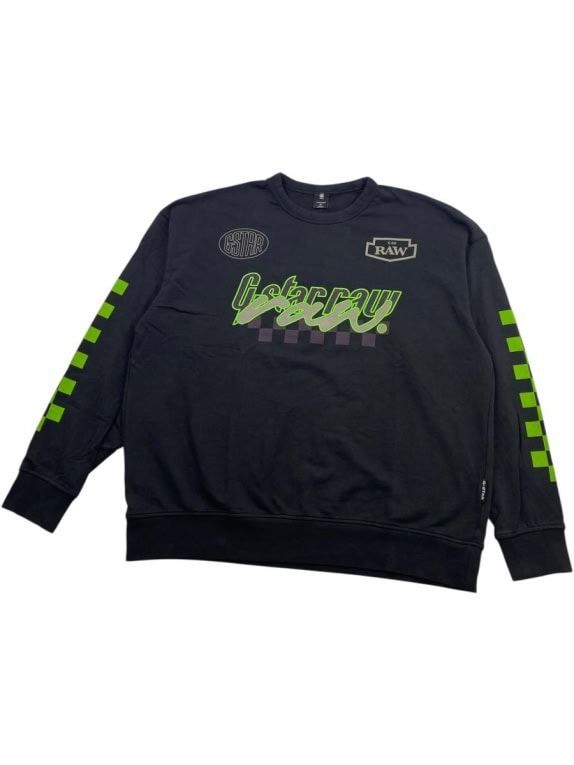 G-STAR RAW Felpa senza cappuccio Graphic Moto nera da uomo XL