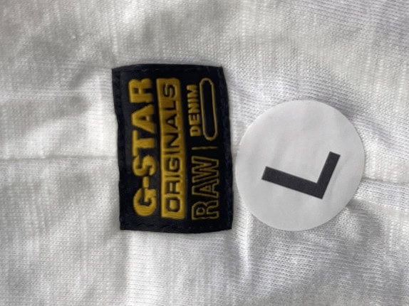 G STAR RAW T SHIRT GRAPHIC BIANCO UOMO PRE OWNED L