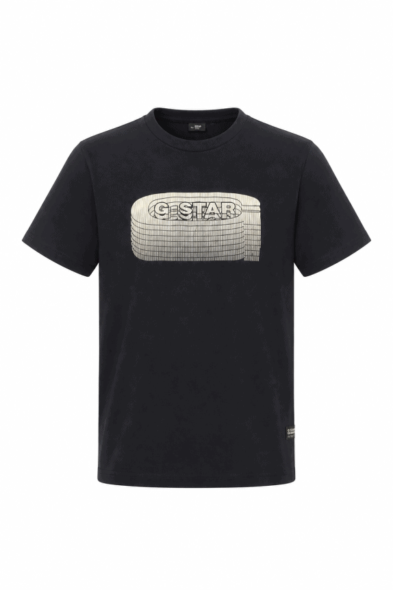 G STAR RAW GRAPHIC TEE STREETWEAR BLACK MEN PRE OWNED L