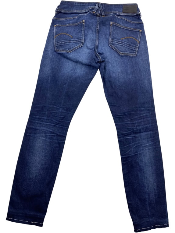 G-STAR RAW LYNN MID SKINNY JEANS LOGO BLUE WOMEN’S XS/S