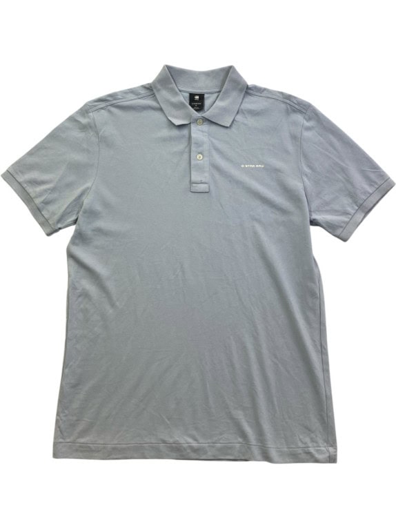 G STAR RAW ΜΠΛΟΥΖΑ POLO MINIMAL ΑΝΟΙΧΤΟ ΓΚΡΙ ΑΝΤΡΙΚΟ PRE OWNED L