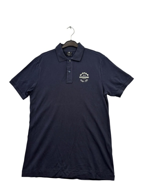 G STAR RAW ΜΠΛΟΥΖΑ POLO MINIMAL NAVY ΑΝΤΡΙΚΟ PRE OWNED M