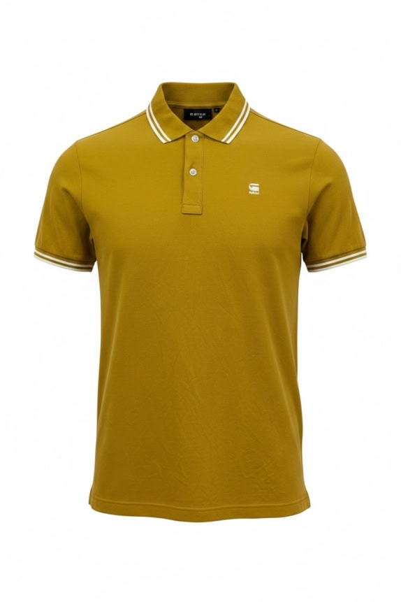 G STAR RAW POLO SHIRT MUSTARD MENS M pre-owned
