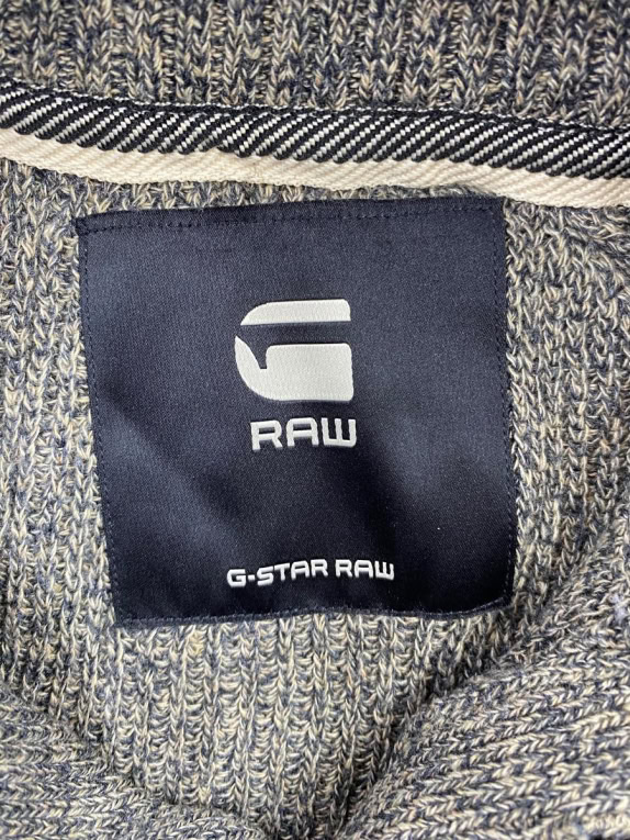 G-Star Raw Πλεκτή Μπλούζα Vintage Mock Neck Melange Καφέ/Γκρι Ανδρική L