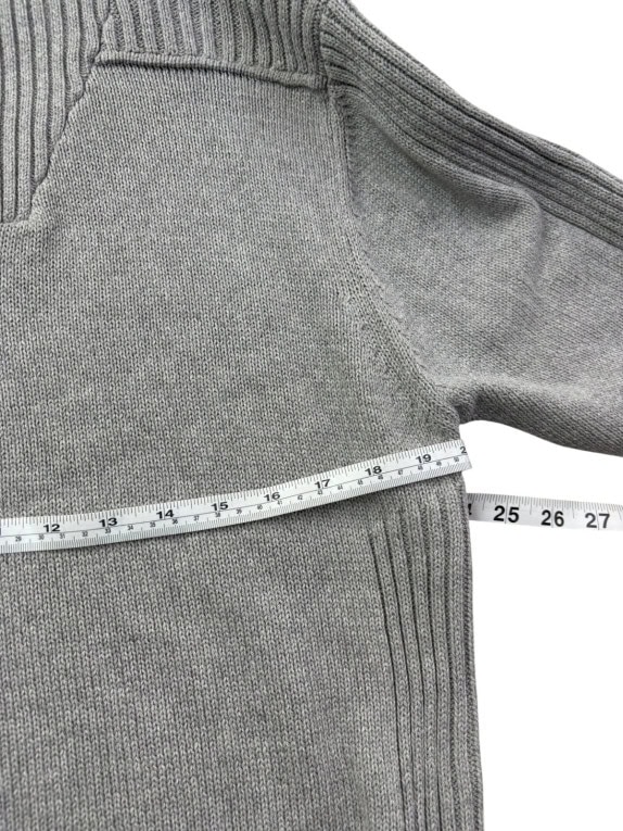 G STAR RAW ΠΛΕΚΤΟ HALF ZIP MINIMAL ΓΚΡΙ ΑΝΤΡΙΚΟ PRE OWNED L