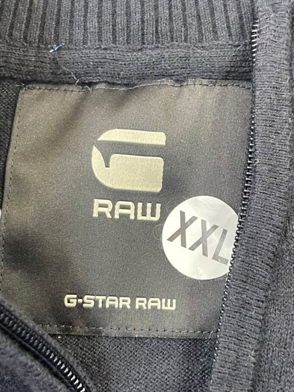 G STAR RAW MAGLIONE HALF ZIP MINIMAL NAVY UOMO PRE OWNED XXL