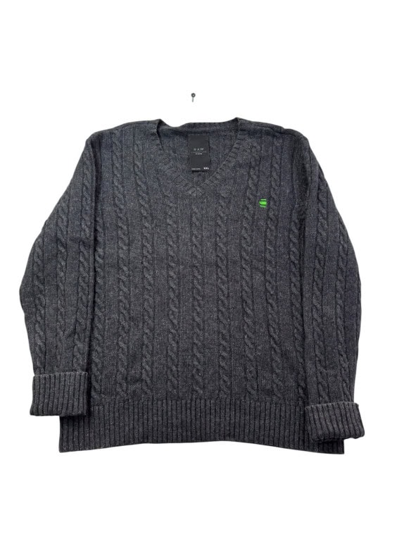 G STAR RAW ΠΛΕΚΤΟ ΠΟΥΛΟΒΕΡ ΚΛΑΣΙΚΟ ΑΝΘΡΑΚΙ ΑΝΤΡΙΚΟ PRE OWNED XXL