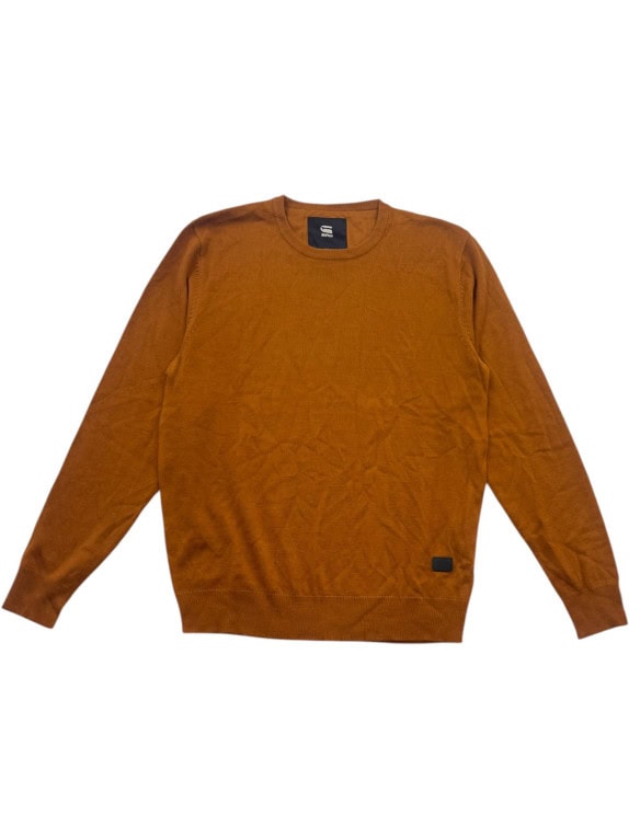 G STAR RAW MAGLIONE MINIMAL CAMMELLO UOMO PRE OWNED L