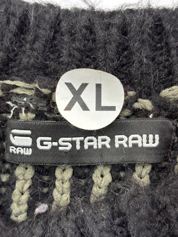 G STAR RAW ΠΛΕΚΤΟ ΠΟΥΛΟΒΕΡ MINIMAL ΜΑΥΡΟ UNISEX PRE OWNED XL