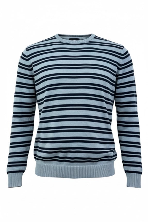 G STAR RAW KNIT SWEATER STRIPED LIGHT BLUE NAVY MEN PRE OWNED L