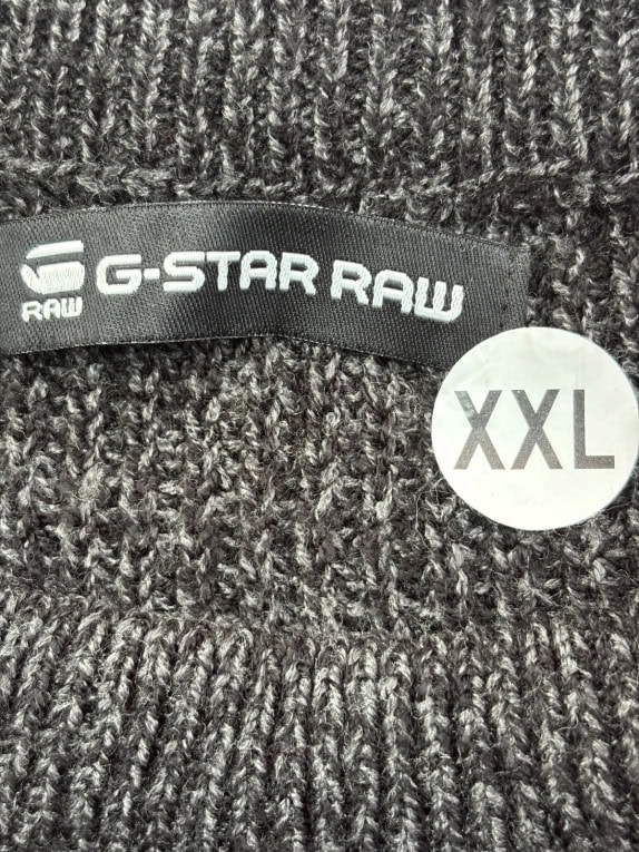 G STAR RAW ΠΛΕΚΤΟ ΠΟΥΛΟΒΕΡ UTILITY CHARCOAL ΑΝΤΡΙΚΟ PRE OWNED XXL