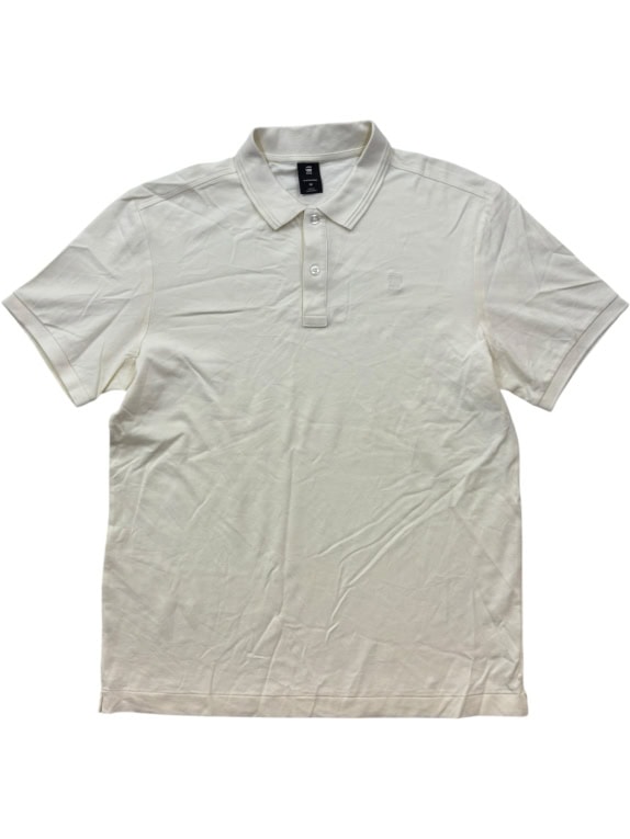G STAR RAW POLO MINIMAL OFF WHITE UOMO PRE OWNED M