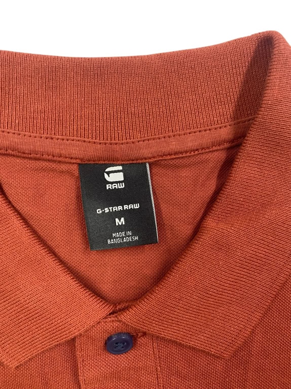 G-Star Raw Polo Μπλούζα Casual G-Star Originals Logo Κεραμιδί Ανδρική M