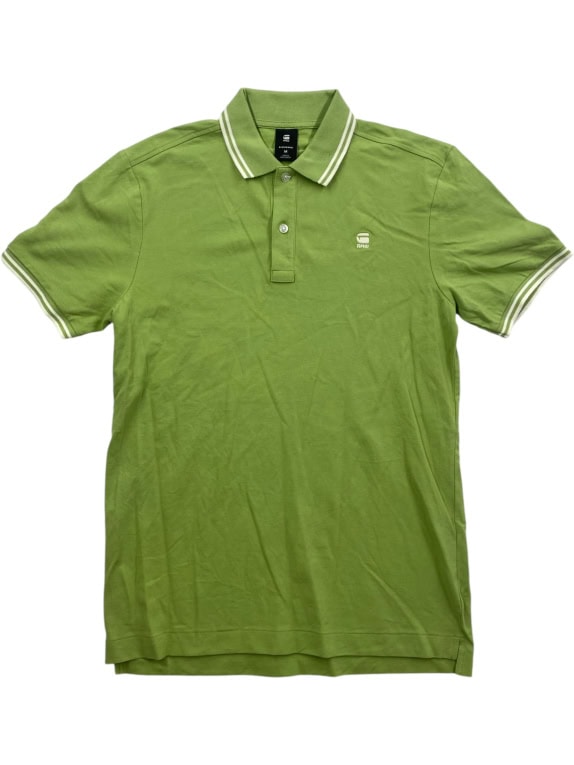 G-Star RAW Polo Μπλούζα Casual Logo Κεντημένο Πράσινη Ανδρική M