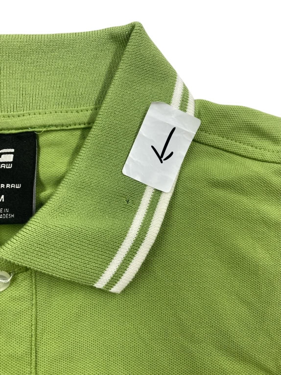 G-Star RAW Polo Μπλούζα Casual Logo Κεντημένο Πράσινη Ανδρική M