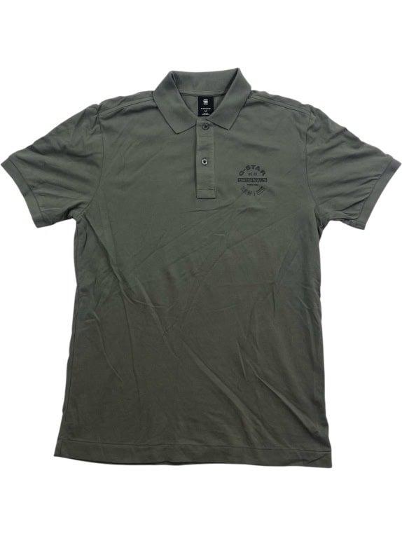 G-Star RAW Polo Shirt Casual Originals Logo gree Men’s M