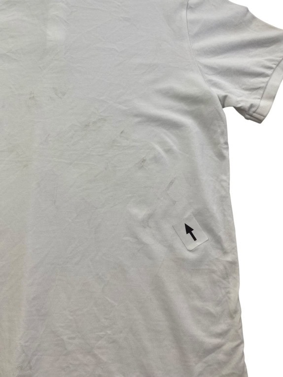 G STAR RAW POLO SHIRT MINIMAL OFF WHITE MEN PRE OWNED L