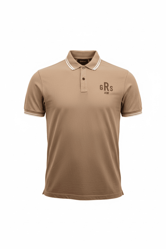 G-Star Raw Polo da uomo beige con logo XL