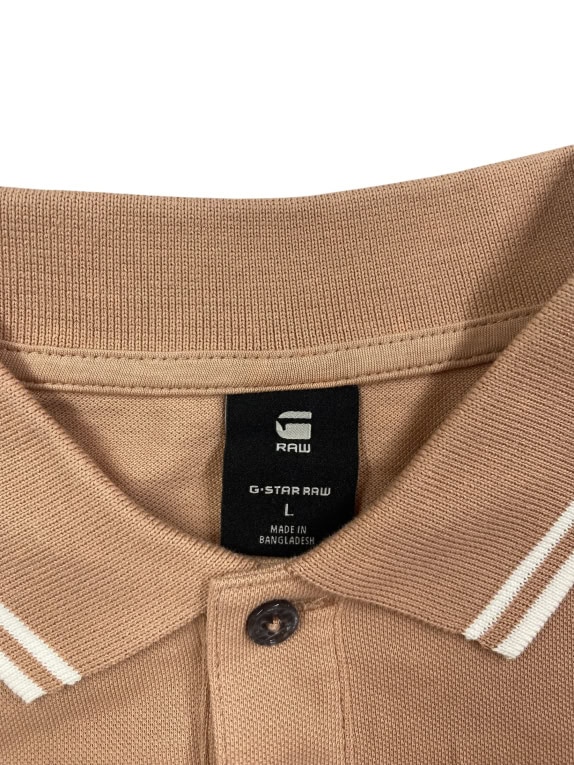 G-Star Raw Polo Shirt Casual Logo Beige Men’s L