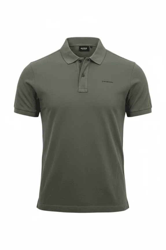 G-Star Raw Polo Shirt Casual Logo Χακί Ανδρικό M