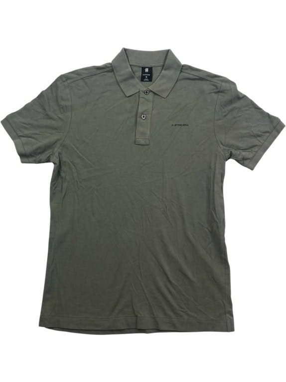 G-Star Raw Polo Shirt Casual Logo Χακί Ανδρικό M