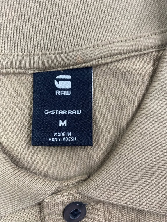 G-STAR RAW POLO SHIRT CASUAL LOGO KHAKI MEN’S M